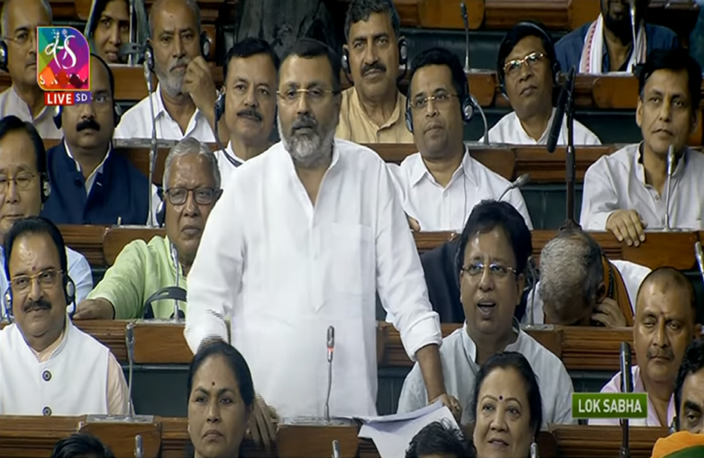 BJP MP Nishikant Dubey taunts Rahul and Sonia Gandhi