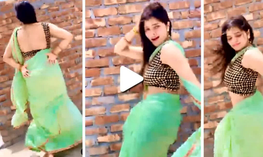 Bhabhi Sexy Dance Video In Green Saree