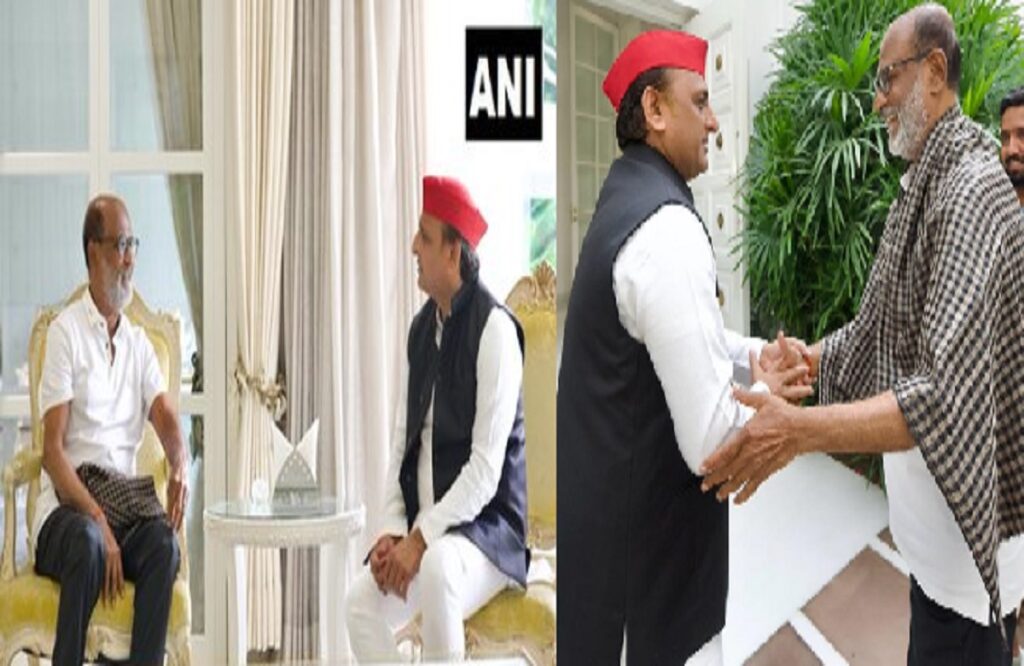 Akhilesh Yadav met actor Rajinikanth