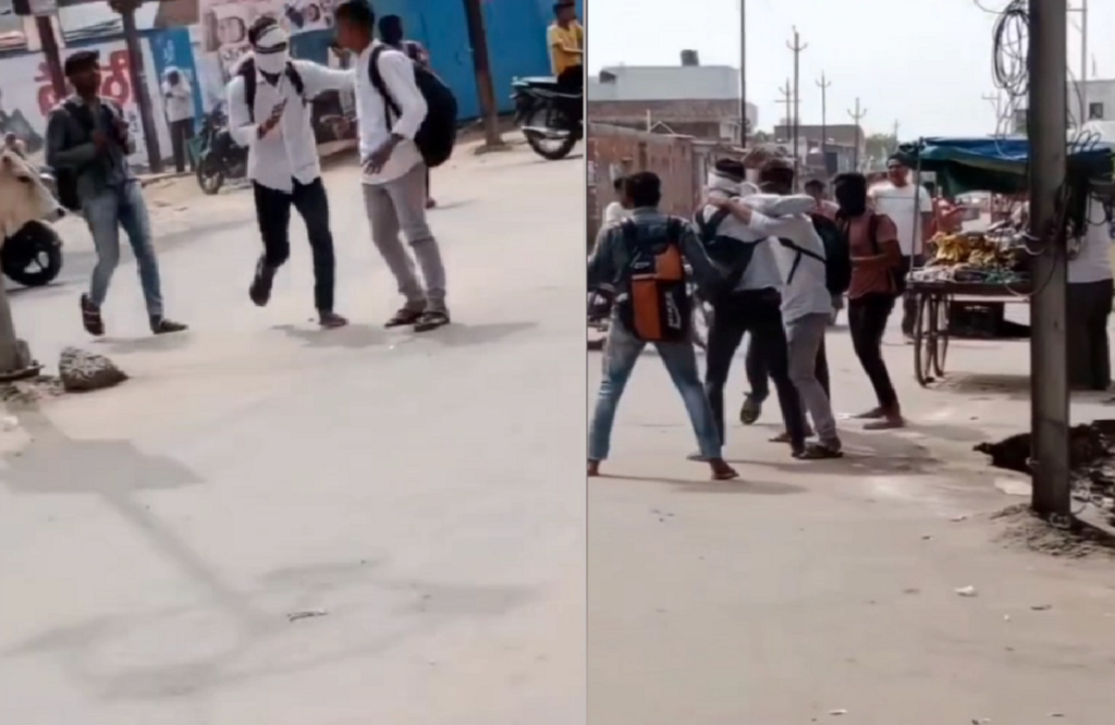Fighting with student in Jivaji Ganj