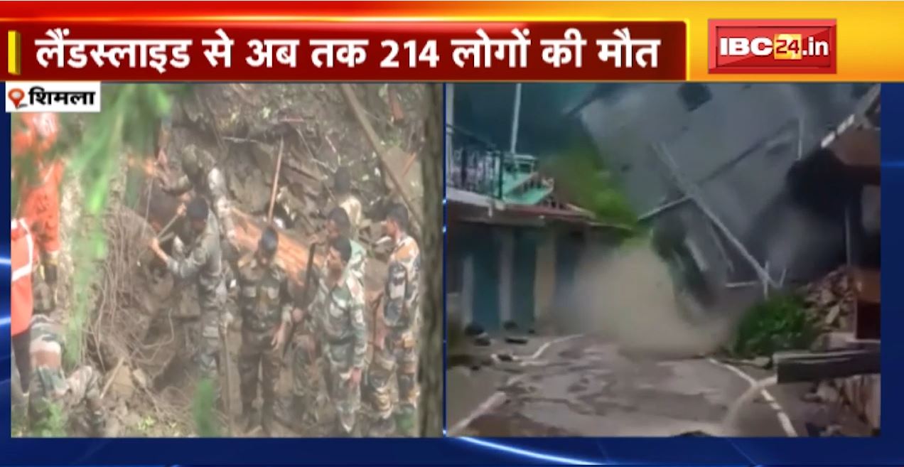 Himachal Pradesh में कुदरत का कहर। landslide से अब तक 214 लोगों की मौत। देखिए..