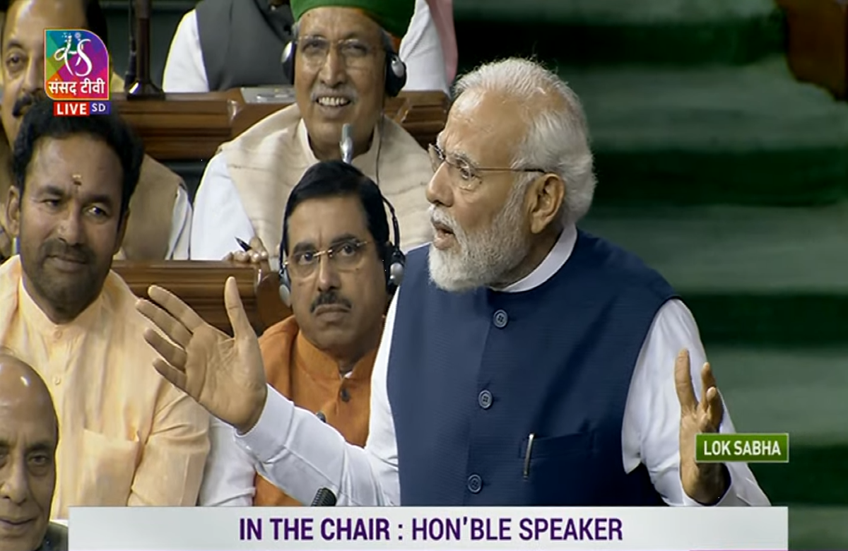 Opposition walkout during PM Modi's Exhortation