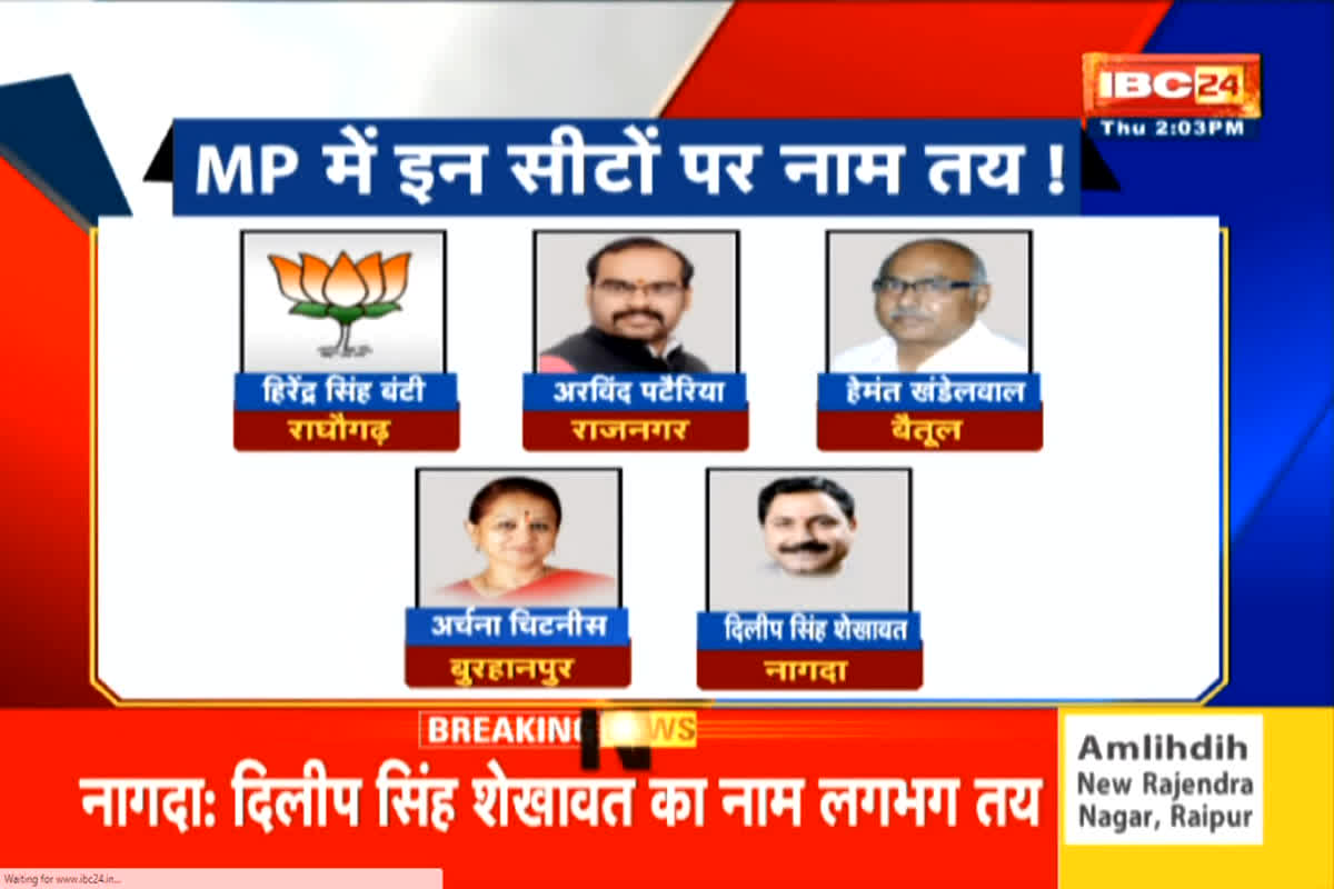 Jabalpur north Assembly Election 2023: जबलपुर उत्तर विधानसभा सीट के लिए भाजपा ने तय किया नाम, ये होंगे उम्मीदवार