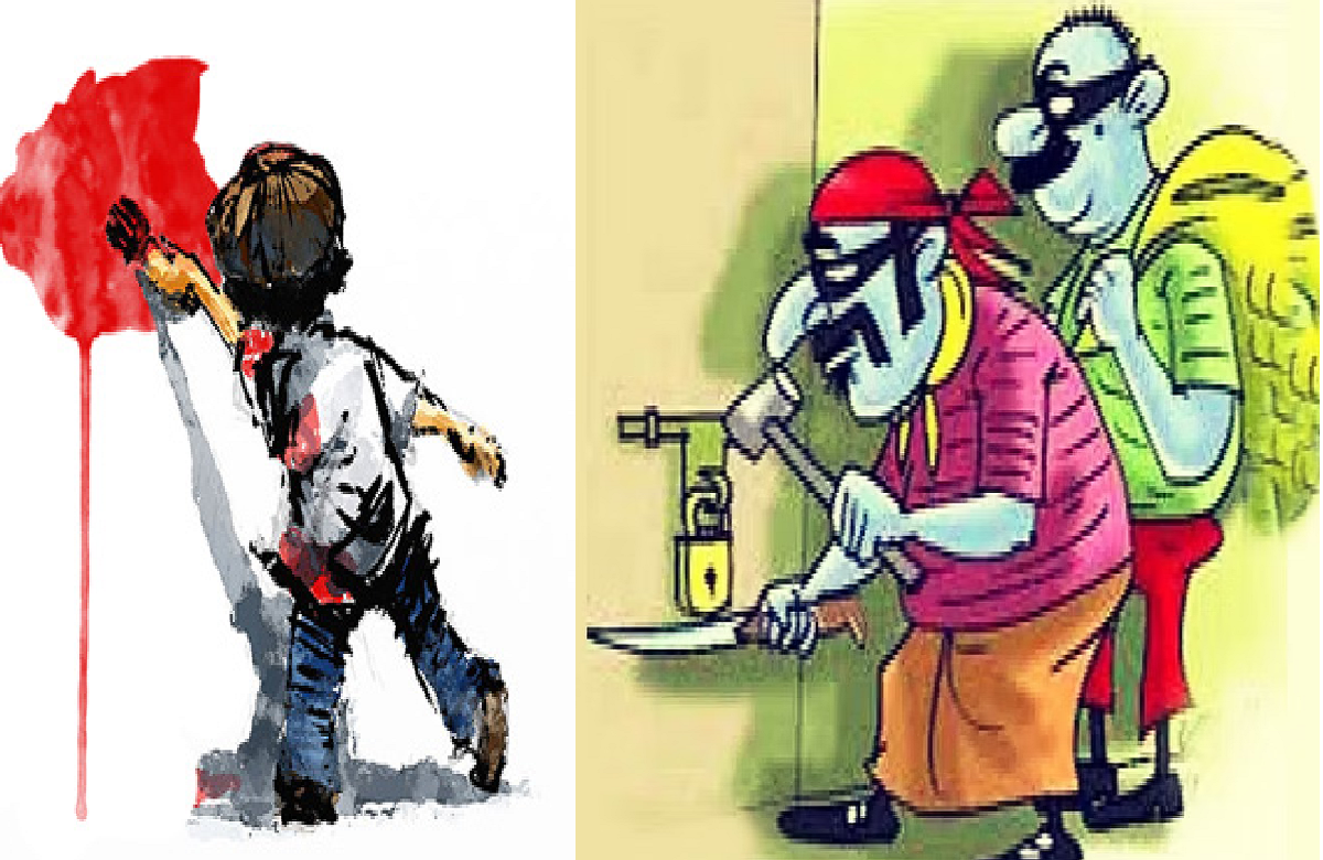 कांग्रेस पार्षद के घर में घुसा चोर, चोरी के बाद चढ़ा कलाकार का भूत, दीवार पर बनाई ऐसी पेंटिंग