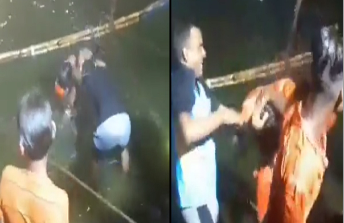 तालाब में नहाने के दौरान जवानों ने कांवड़ियों पर बरसाई लाठियां, थप्पड़ भी मारे, वीडियो वायरल होने के बाद मचा बवाल