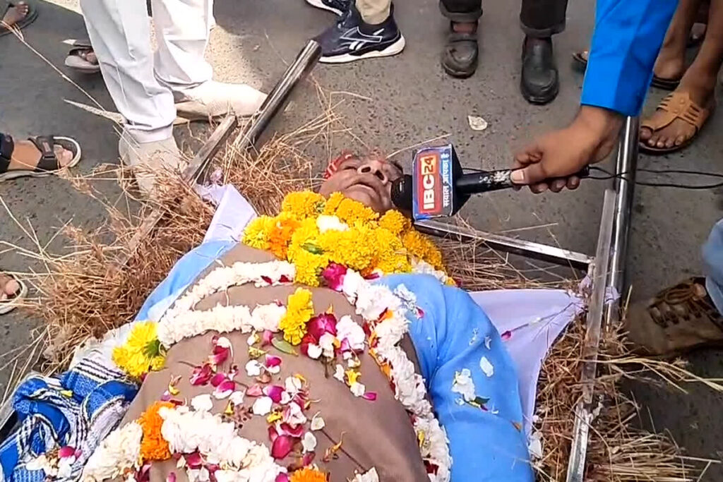 funeral procession of a living person