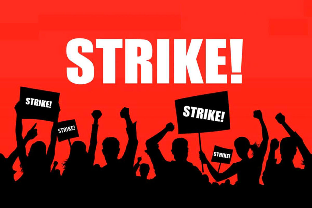 indefinite strike of employees