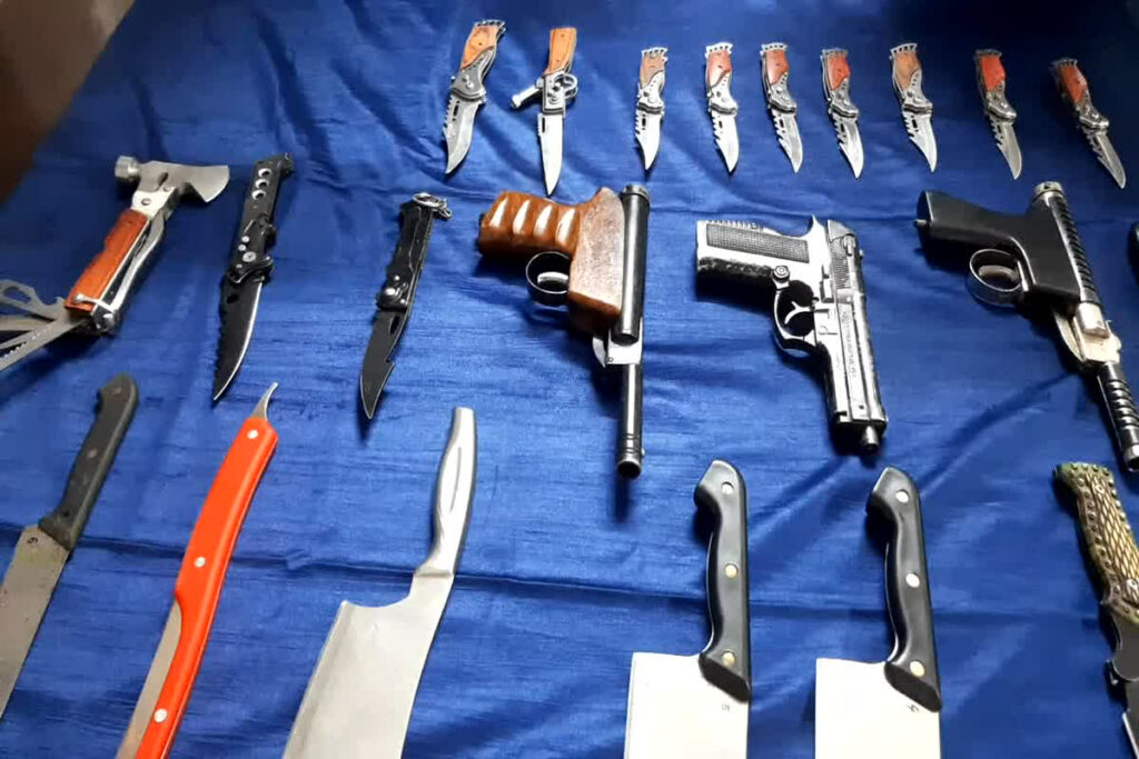 Police Seized Sharp Weapon