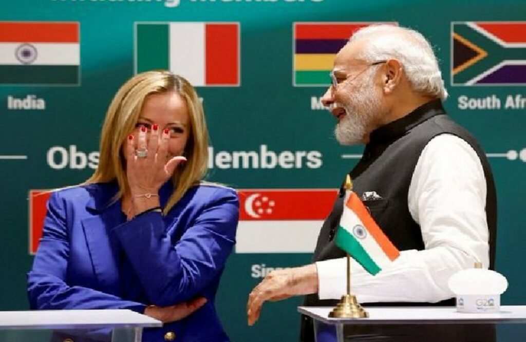 PM Modi-Georgia Meloni Viral Memes