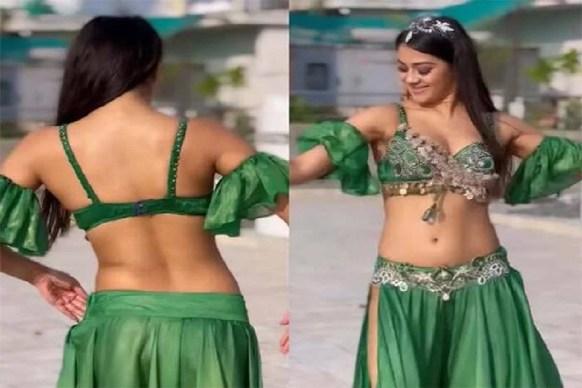 Namrata Malla Sexy Dance Video : ग्रीन मिनी स्कर्ट में जलवा बिखेरती नम्रता मल्ला, खेसारी लाल और फैंस की थमी सांसें