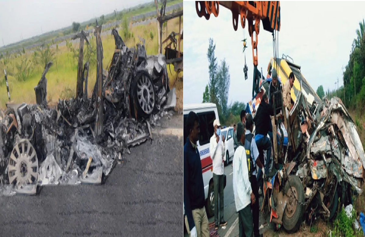 Karnataka Accident: कर्नाटक के चित्रदुर्ग में लॉरी और कार के बीच हुई जोरदार टक्कर, हादसे में मौजूद सभी लोगों की हुई मौत, देखें वीडियो
