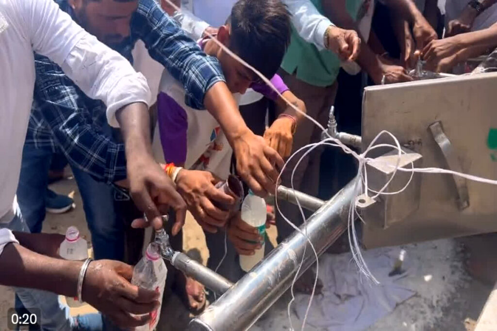 Tankers of cold buttermilk were installed in the rally of Congress