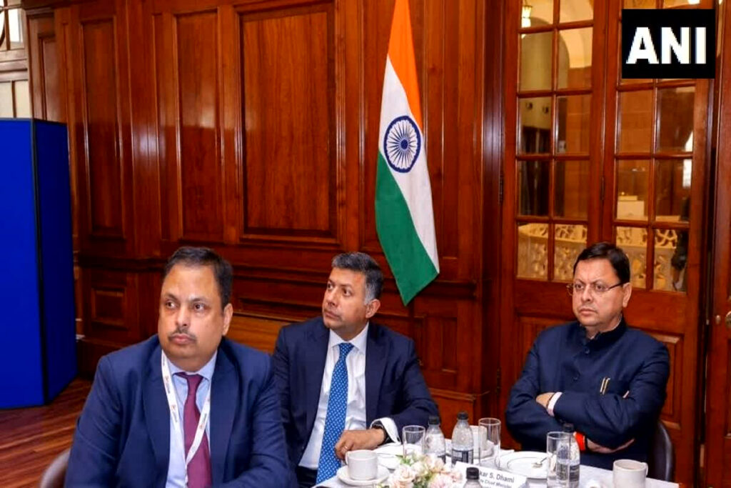 CM Dhami in London at Global Investors Summit