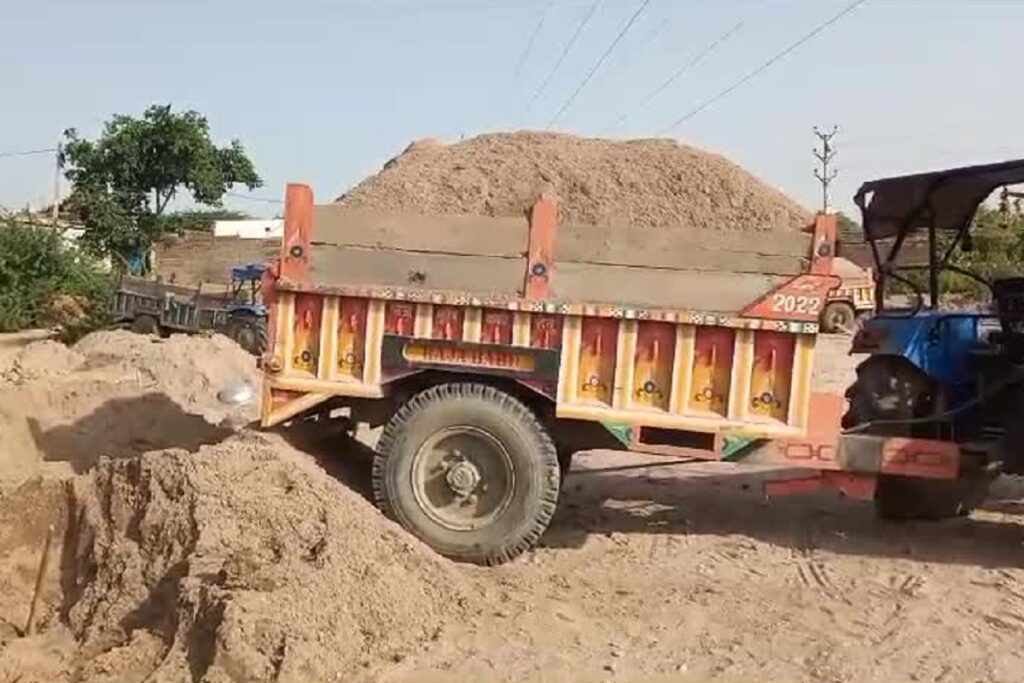 Illegal mining of sand