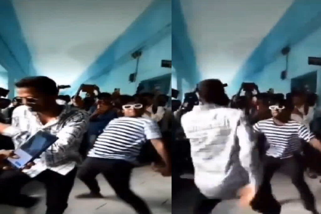 Unique protest by students in TNB College of Bhagalpur