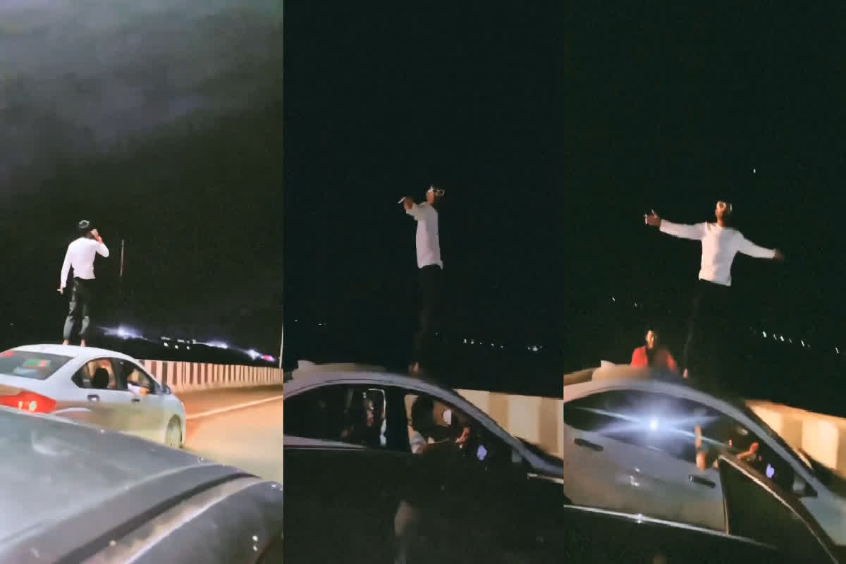 Bhopal stunt video viral: राजधानी में फिर उड़ी ट्रैफिक नियमों की धज्जियां, कार की छत पर खड़े होकर स्टंटबाजी करते दिखा युवक, देखें वीडियो