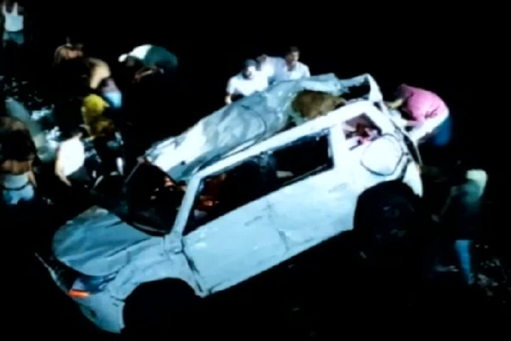 Car Fell Into Culvert