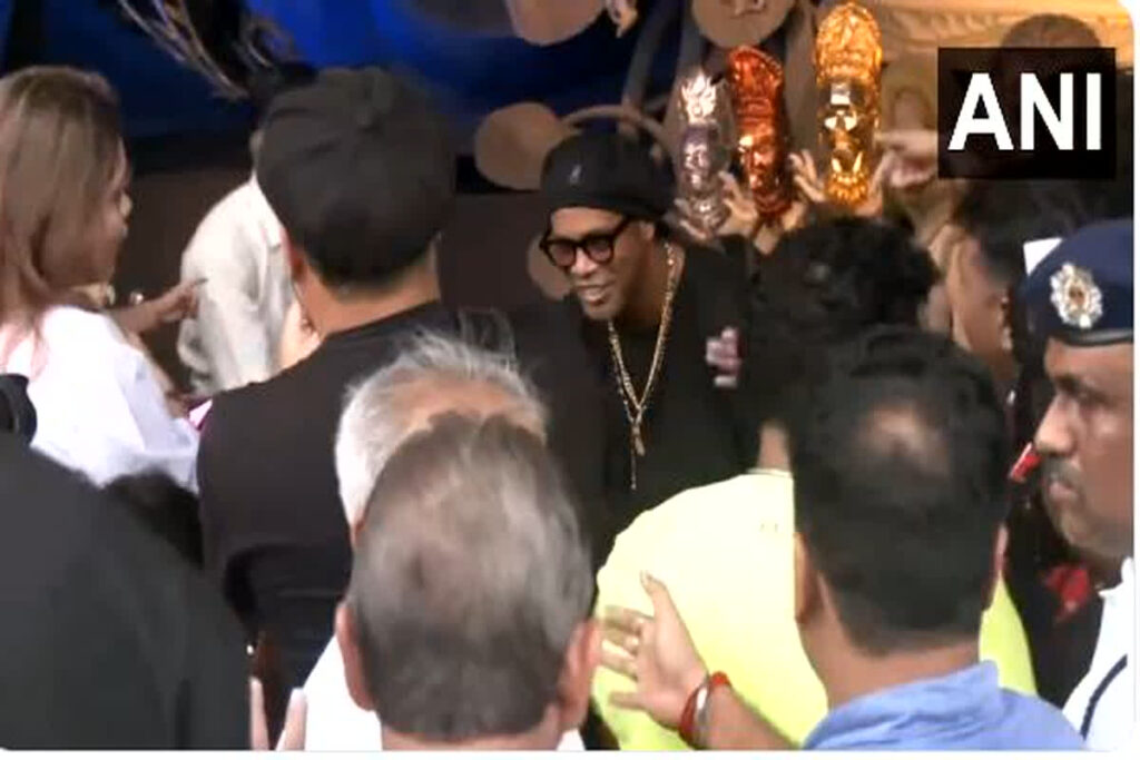 Footballer Ronaldinho Attend Durga Puja