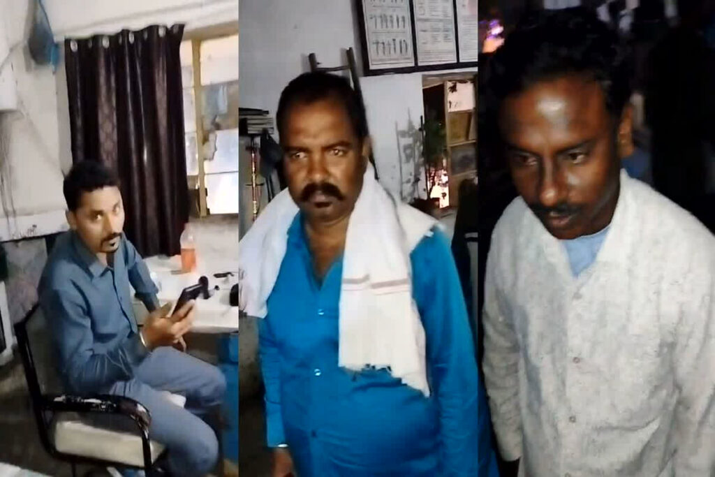 Liquor party in railway cabin