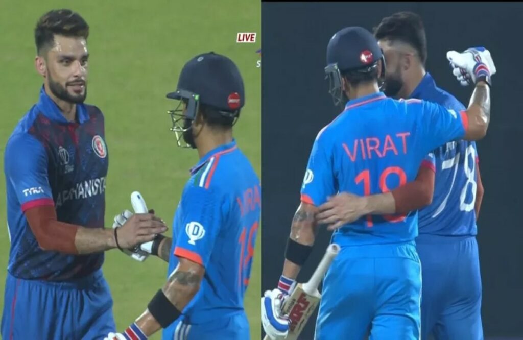 Naveen Ul Haq hugs Virat Kohli Video Viral