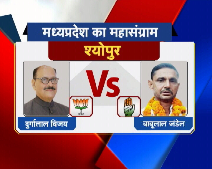 विधानसभा सीट: श्योपुर भाजपा: दुर्गालाल विजय कांग्रेस: बाबूलाल जंडेल