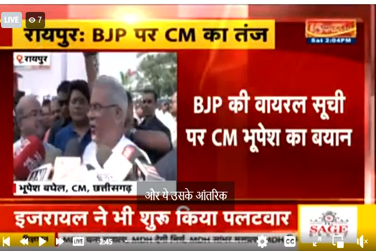 Chhattisgarh BJP 2nd List 2023: बीजेपी की दूसरी लिस्ट से पहले मचा बवाल, अब सीएम भूपेश ने कह डाली ये बात