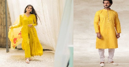 धनतेरस की ड्रेस: दिवाली के पहले धनतेरस का पर्व माता लक्ष्मी और कुबेर का दिन माना जाता है। ऐसे में लड़के पीले रंगे के कुर्ते, शर्ट, कैरी सकते है तो वहीं लड़कियां गोल्डन और पीले रंग का सूट, कुर्ता और शरारा कैरी कर सकती है।