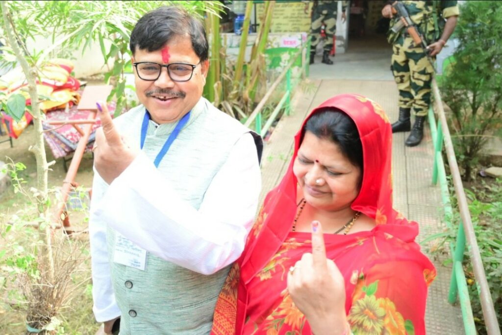 Pradyuman Singh Tomar cast his vote