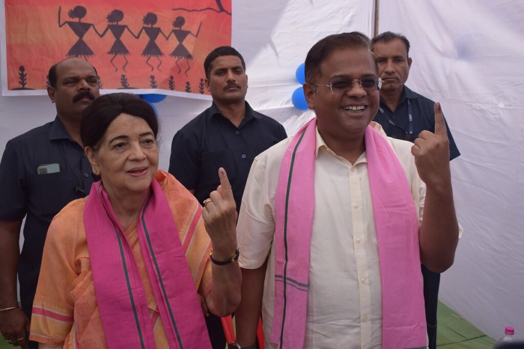 Amit and Renu Jogi voted