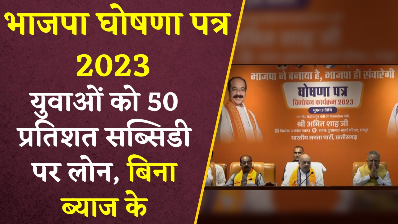 इस घोषणा पत्र के तहत युवाओं को बिना किसी ब्याज के 50 प्रतिशत सब्सिडी पर लोन देने का वादा किया गया।