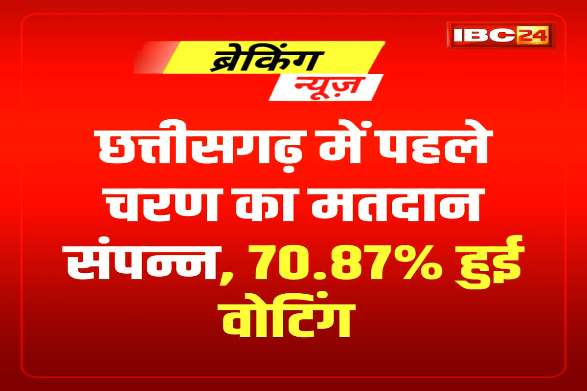 Poll Percentage in Chhattisgarh :  छत्तीसगढ़ में पहले चरण में 70.87 फीसदी मतदान, भानुप्रतापपुर में सबसे ज्यादा तो बीजापुर में सबसे कम वोटिंग