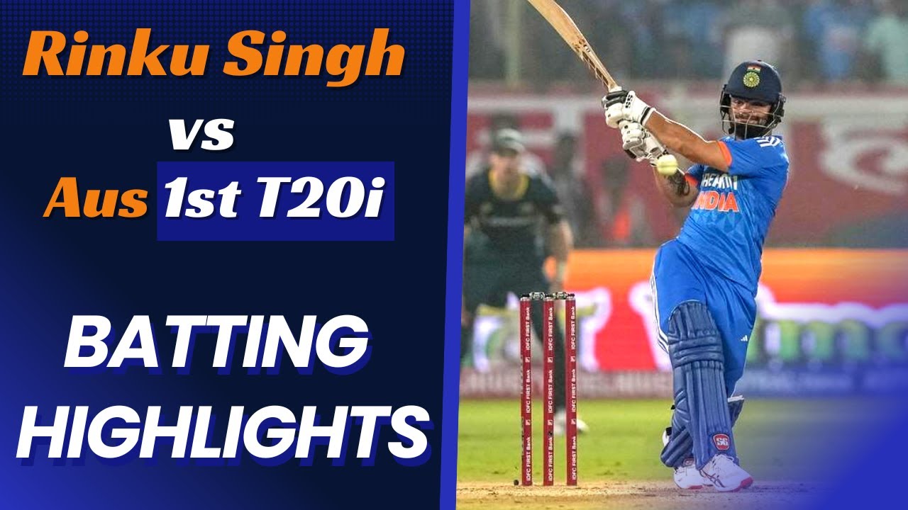 Rinku Singh Batting vs Australia in 1st T20 | IND vs AUS 1st T20i | Rinku Batting highlights vs Aus