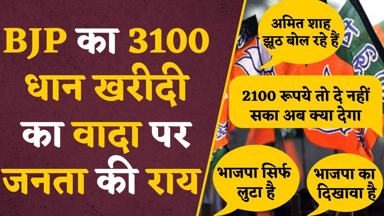 CG BJP Manifesto: वही वादा है जैसे 15 लाख 2 करोड़ नौकरी का? Rs 3100 धान खरीदी पर जनता का फूटा गुस्सा