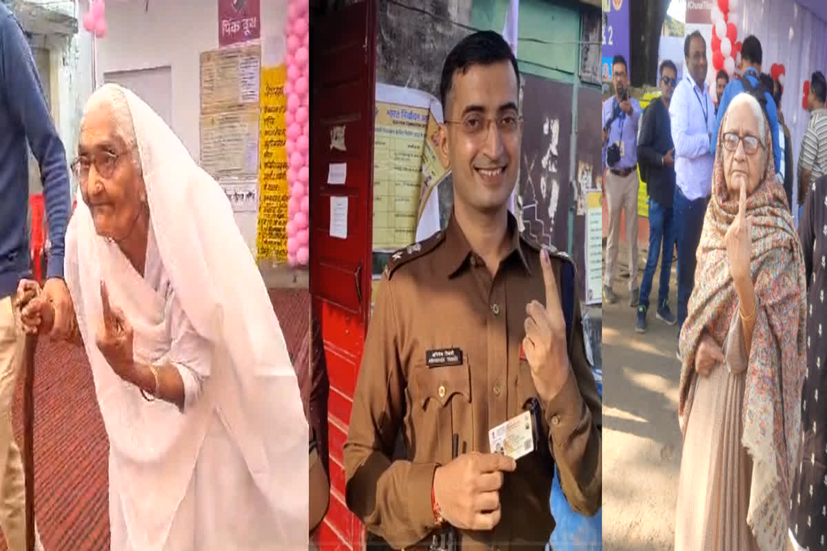 MP Vidhan Sabha Chunav 2023: 95 साल की बुजुर्ग महिला फूलदेवी ने नागरिक होने का निभाया फर्ज, सागर जिले के कलेक्टर और एसपी ने भी किया मतदान