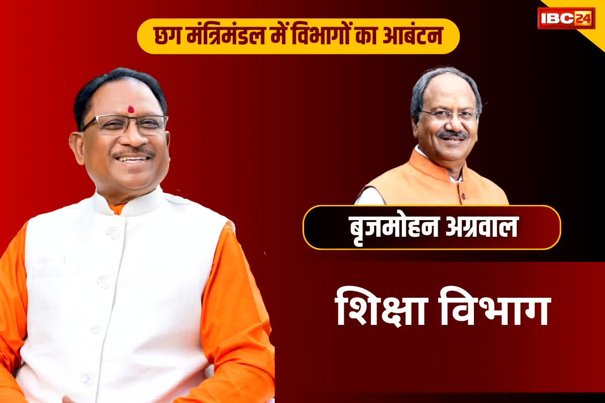 बृजमोहन अग्रवाल, स्कूल शिक्षा, उच्च शिक्षा, संसदीय कार्य, धार्मिक न्यास एवं धर्मस्व, पर्यटन एवं संस्कृति।