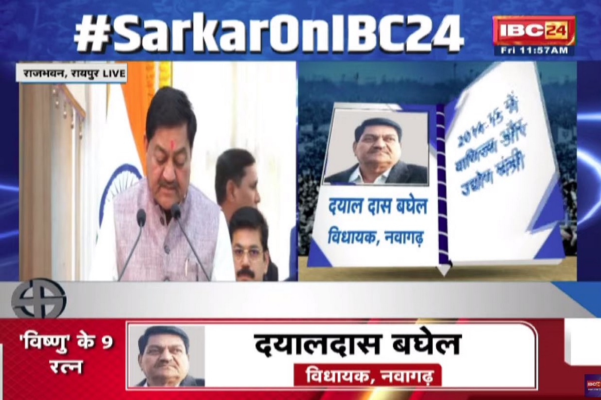 CG Ministers Oath Ceremony: नवागढ़ विधायक दयालदास बघेल ने ली मंत्रिपद की शपथ.. राज्यपाल ने दिलाई पद और गोपनीयता की शपथ