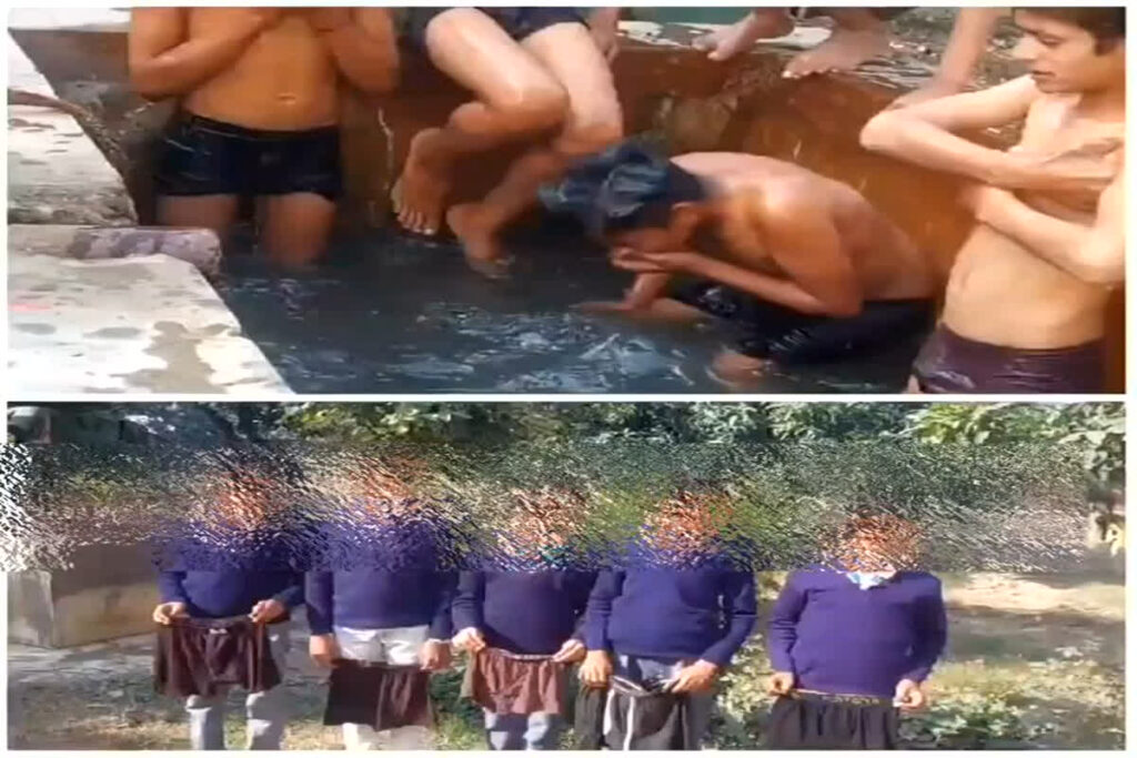 Principal forces children to take bath