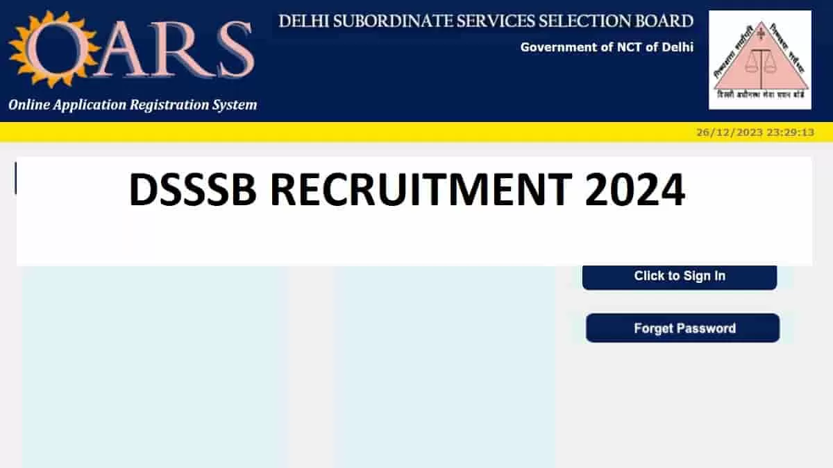 Delhi DSSSB Post Graduate Teacher Recruitment: Check documents, last date and apply online