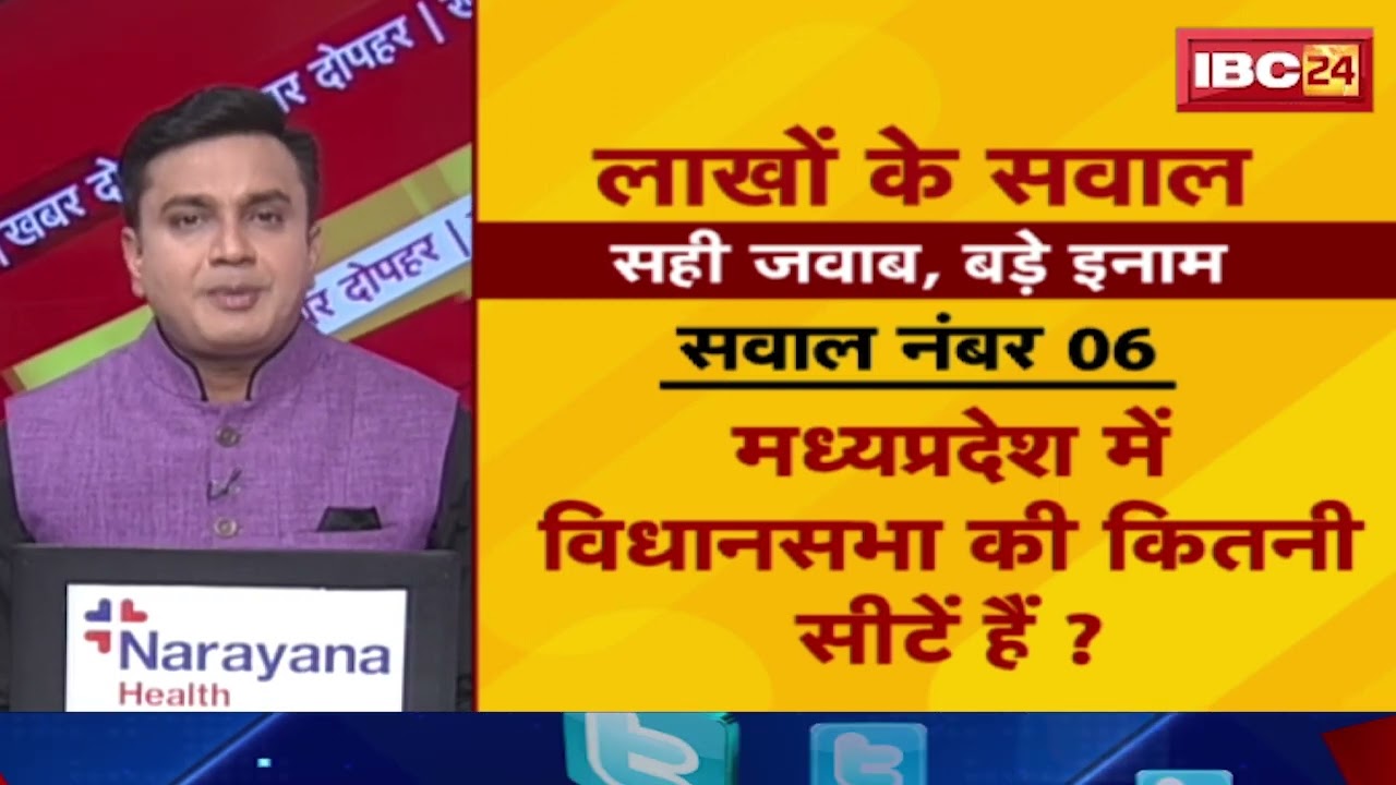IBC24 Election Contest: MP में विधानसभा की कितनी सीट है? हमें भेजें जवाब..जीतें लाखों के इनाम