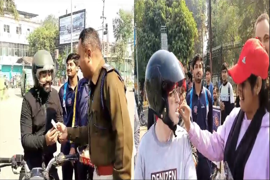 Gwalior News: ट्रैफिक पुलिस की अनोखी पहल, ट्रैफिक नियमों के प्रति जागरुक करने के लिए लिया गजक का सहारा