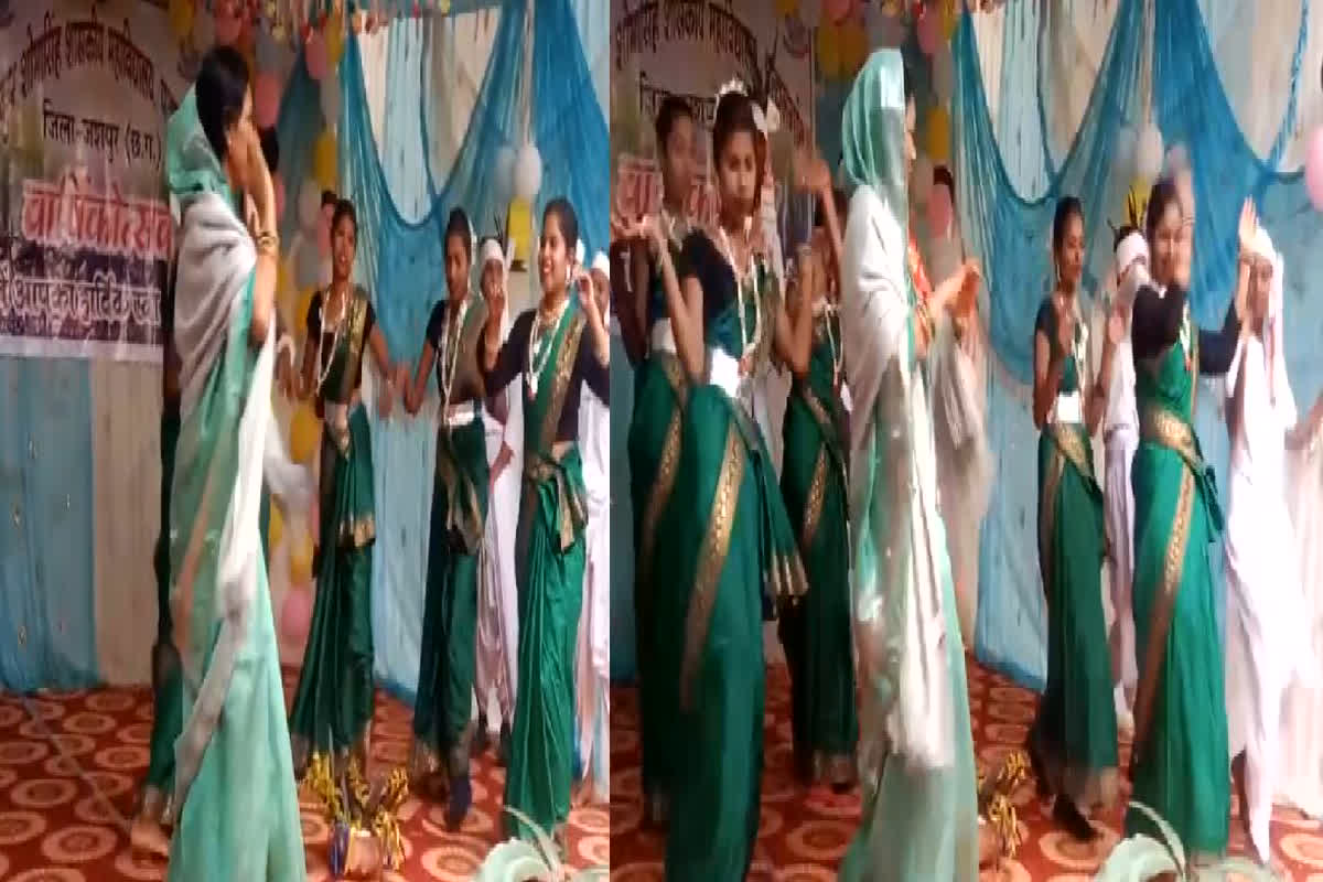 छात्राओं को डांस करते देख खुद को रोक नहीं पाईं सीएम की पत्नी, स्टेज पर चढ़ते ही बजने लगी तालियां… देखें वीडियो