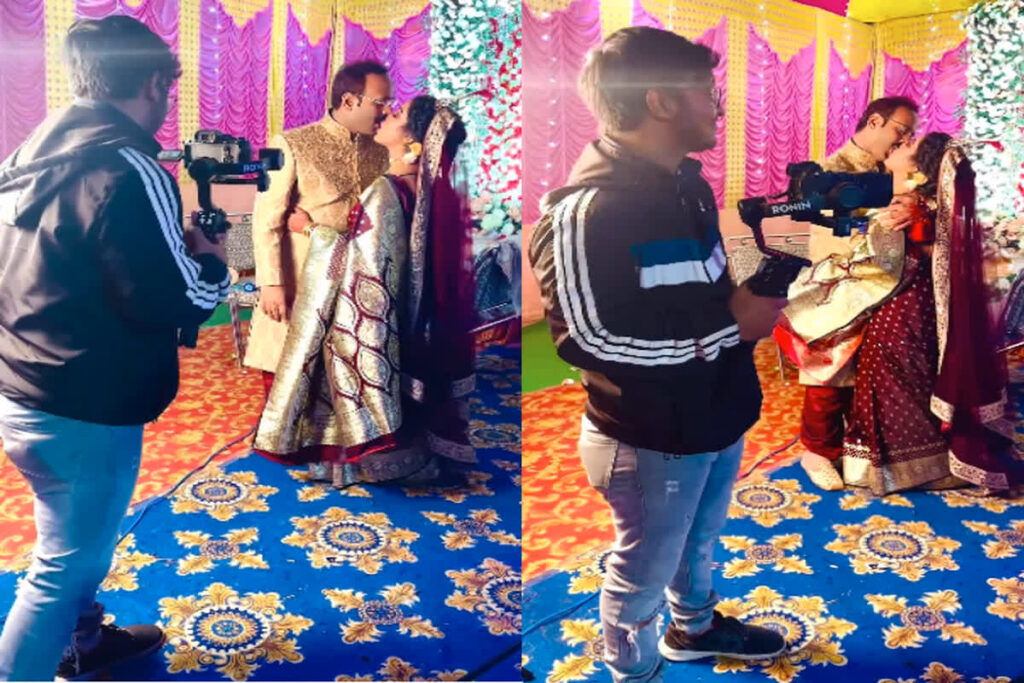 Bride Groom Kissing Video