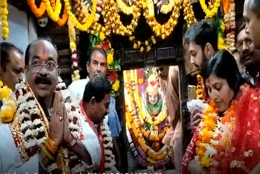 Deputy CM Arun Sao In Maa Mahamaya Temple