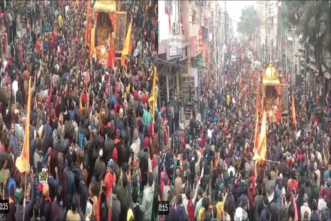 Charan Paduka of Shri Ram : प्रतापगढ़ पहुंची प्रभु श्री राम की चरण पादुका, दर्शन करने के लिए उमड़ी भीड़, रामभक्तों ने माथा टेककर लिया आशीर्वाद..