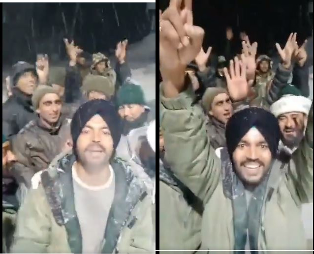 Indian Army Lohri at -40 degrees