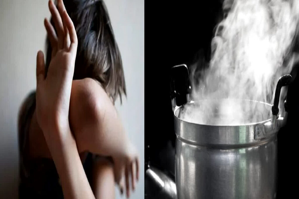 Drunk father throws boiling hot water on son