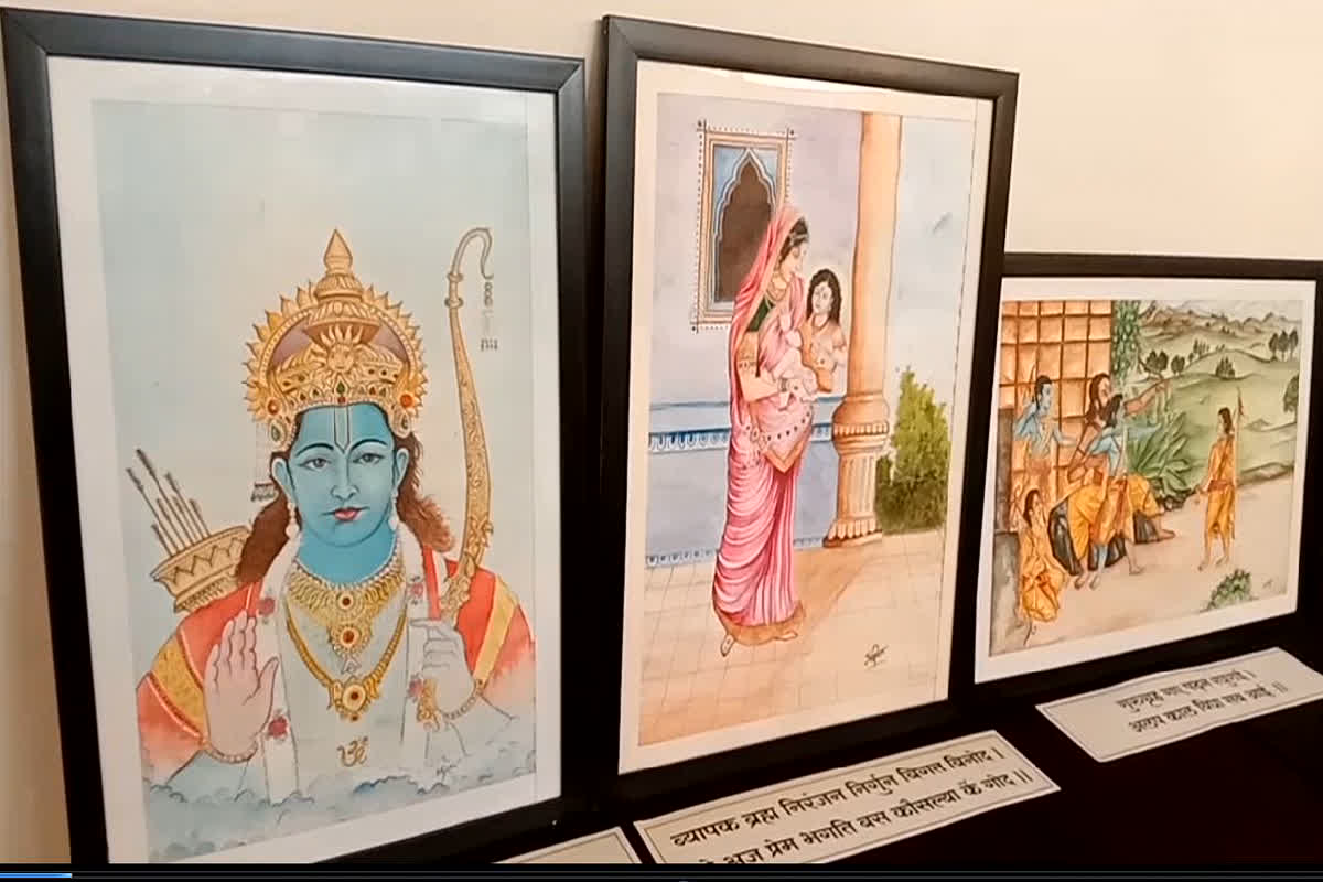 Sagar News: राममय हुआ पूरा देश, मुस्लिम कलाकार ने कैनवास पर उकेरी भगवान राम की जीवनी, दिया धार्मिक एकता का संदेश