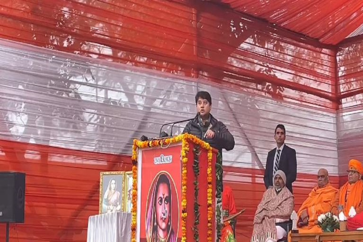 शौर्य दिवस पर सिंधिया का संबोधन, लाहौर से लेकर आए सोमनाथ मंदिर का दरवाज़ा, हमारे पूर्वजों ने कराया काशीविश्वनाथ मंदिर का पुनर्निर्माण