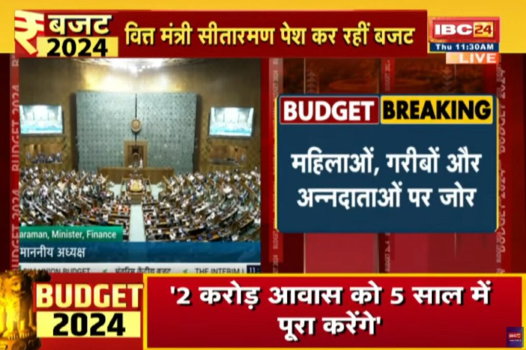 Nirmala Sitaram Budget Speech 2024