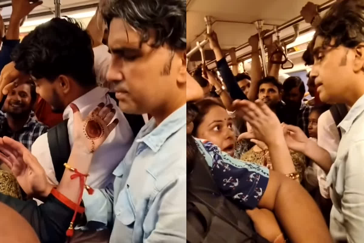 Delhi Metro Viral Video: दिल्ली मेट्रो का एक और वीडियो हुआ वायरल, युवक के साथ ऐसी हरकत करते नजर आई महिला…